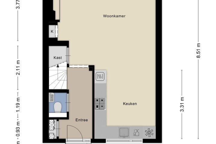 Plattegrond – Jacob Krüsestraat 30, Amsterdam
