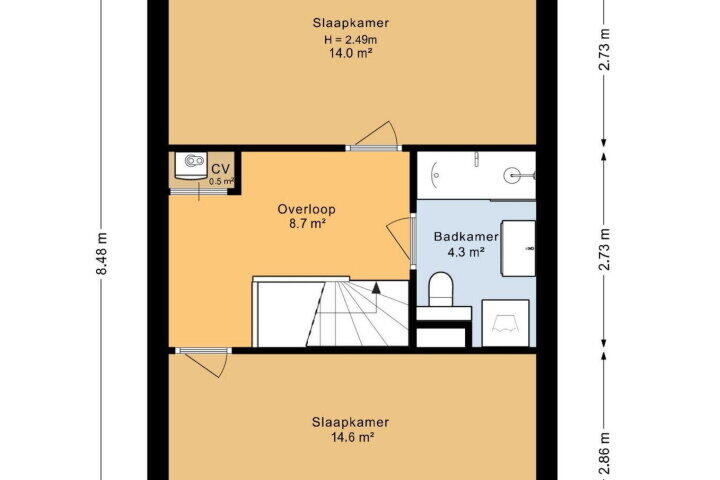 Plattegrond – Jacob van Hattumstraat 60, Groningen