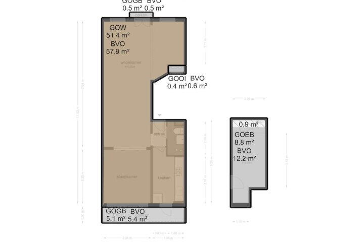 Plattegrond – Jacob van Lennepkade 259 1, Amsterdam