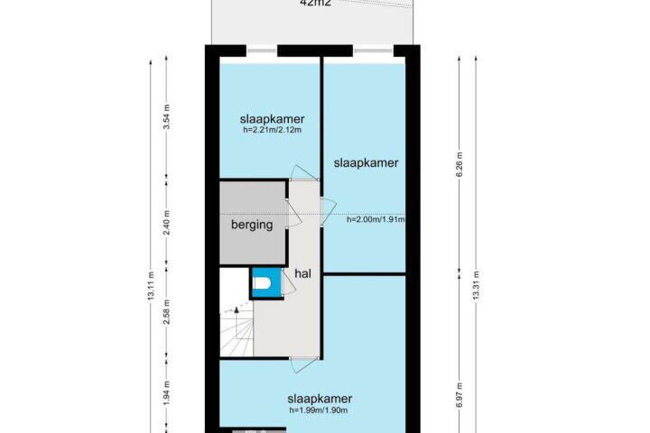 Plattegrond – Jacob van Lennepstraat 69 H, Amsterdam