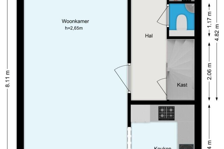 Plattegrond – Jac. P. Thijssesingel 52, Sliedrecht