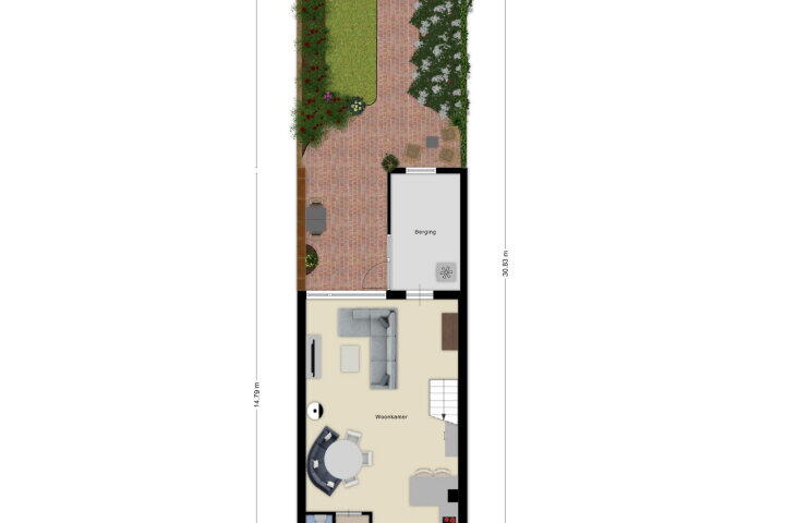 Plattegrond – Jadedijk 61, Roosendaal