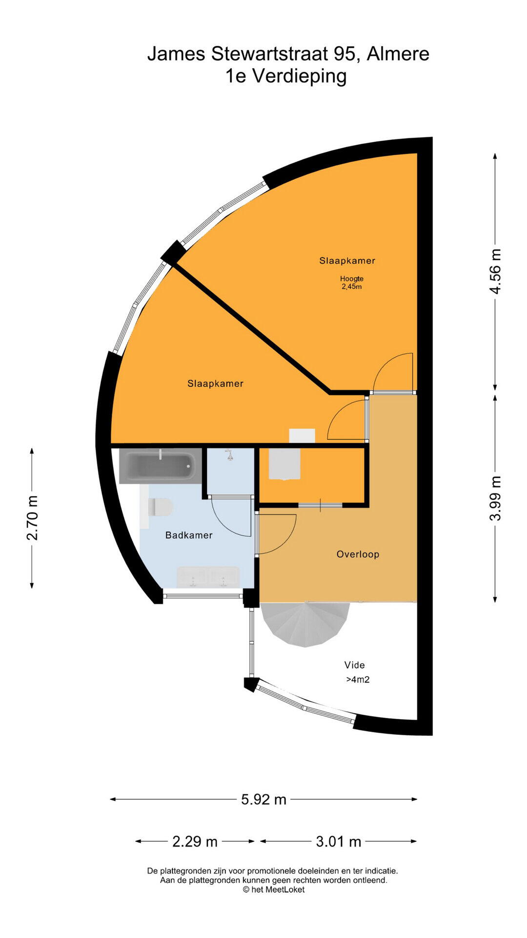 Plattegrond 3 - James Stewartstraat 95, Almere