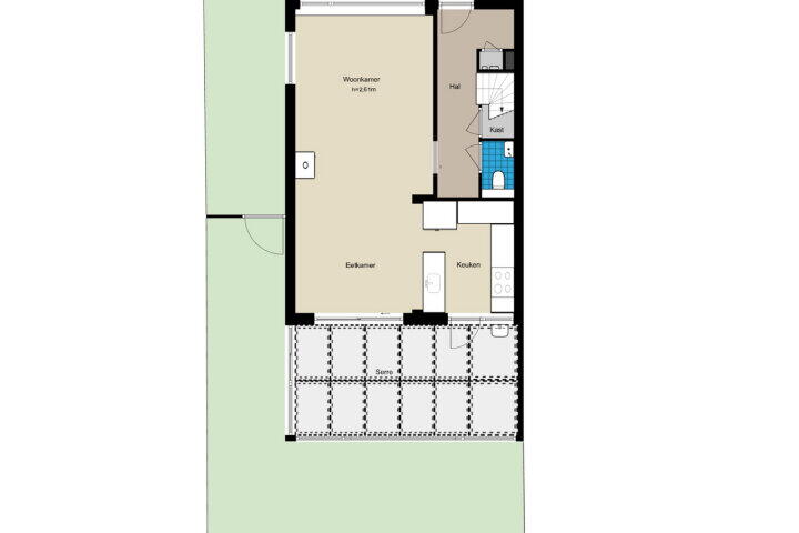 Plattegrond – Jan de Beyerhof 2, Ouderkerk aan de Amstel