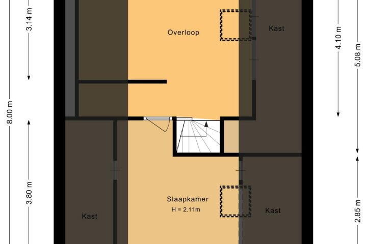 Plattegrond – Jan Glijnisweg 32 B, Heerhugowaard