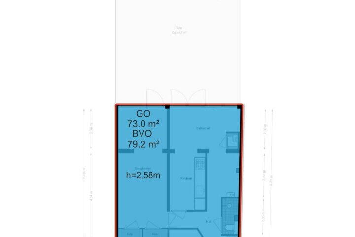 Plattegrond – Jan Lievensstraat 46 H, Amsterdam