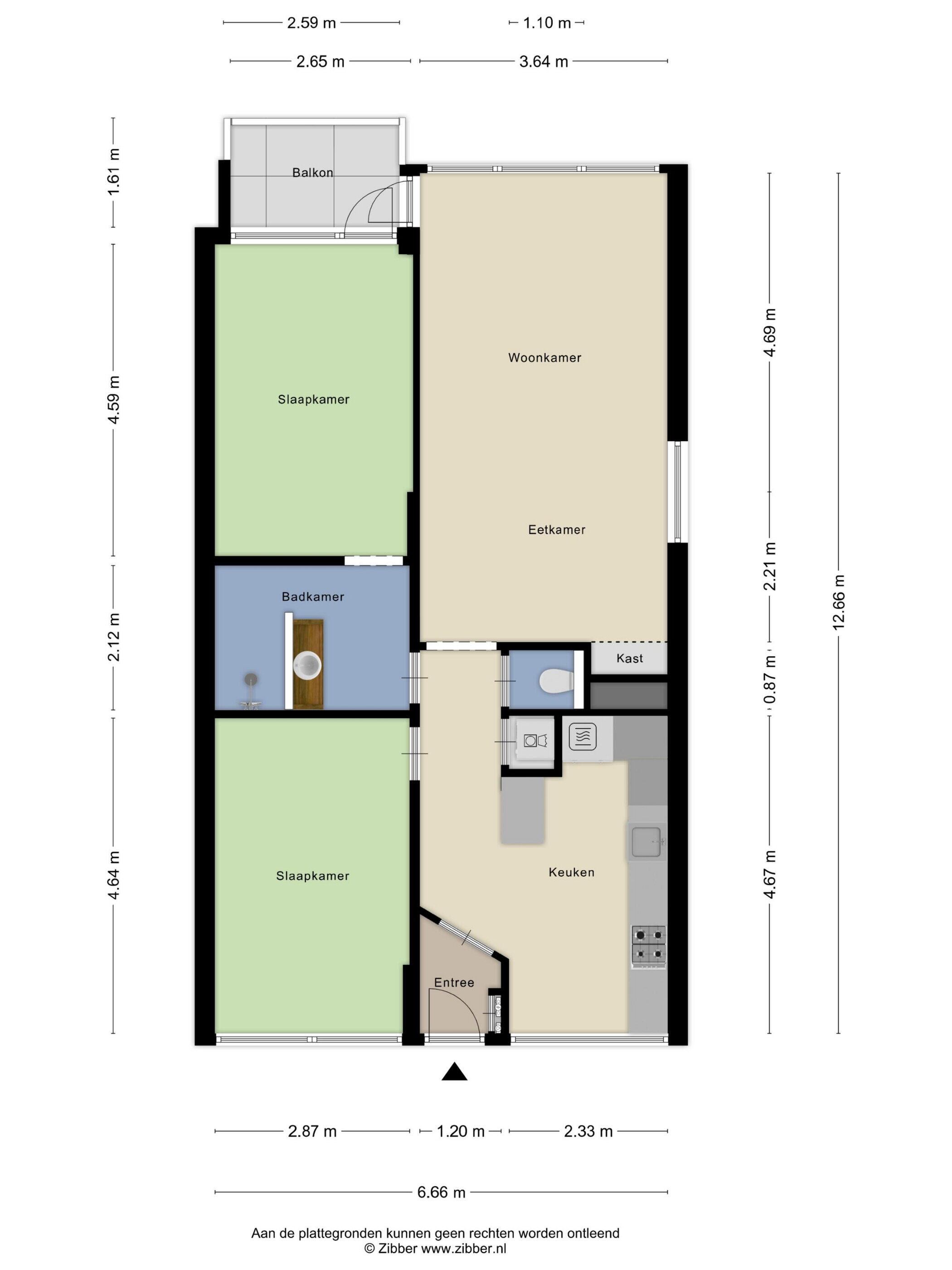 Plattegrond 1 - Jan Ligthartstraat 655, Heemskerk