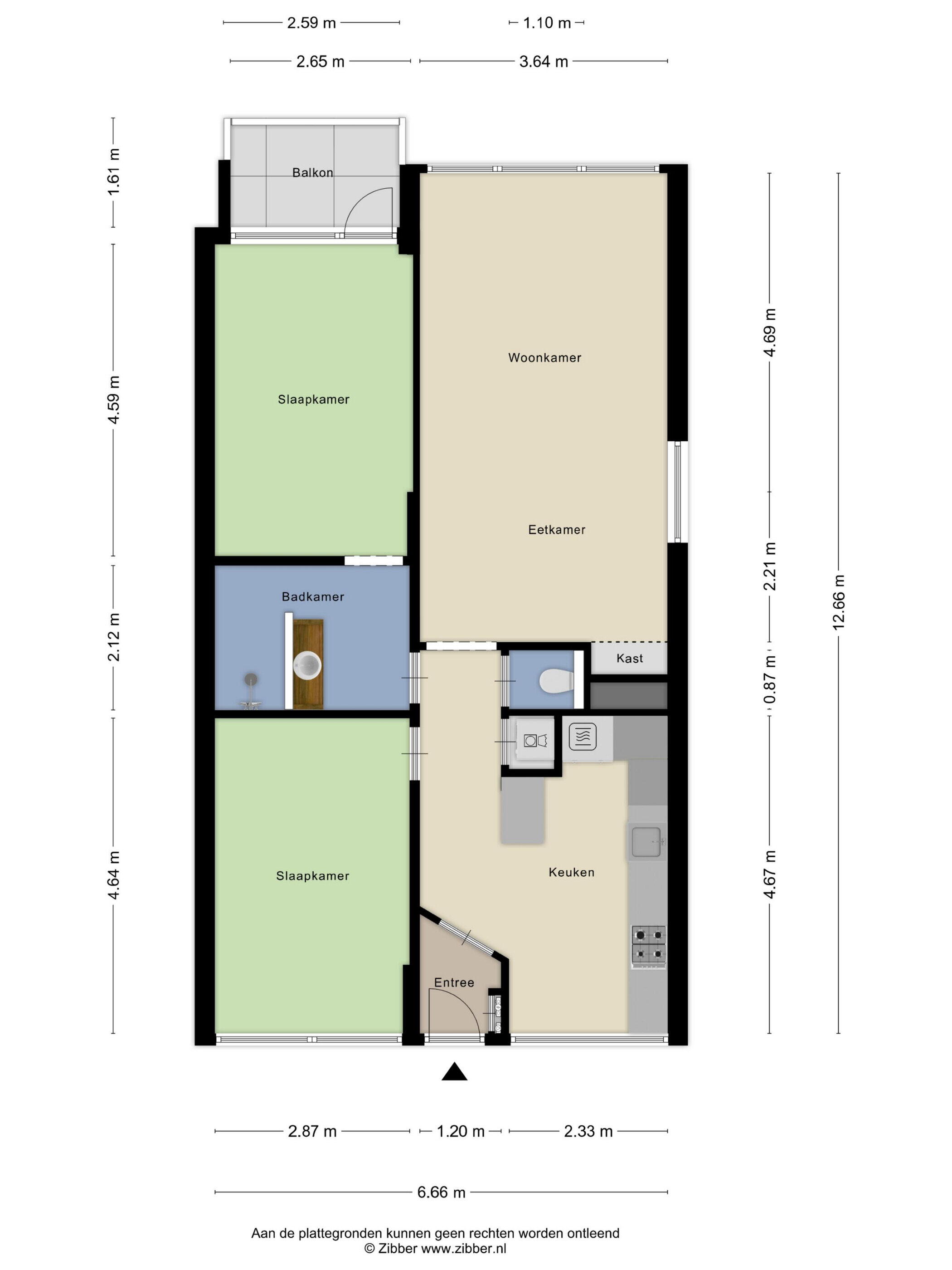 Plattegrond 3 - Jan Ligthartstraat 655, Heemskerk