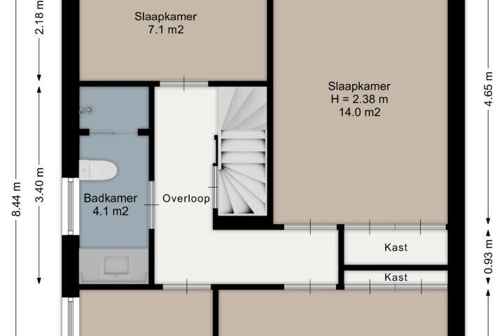 Plattegrond – Jan Luikenstraat 40, Hengelo