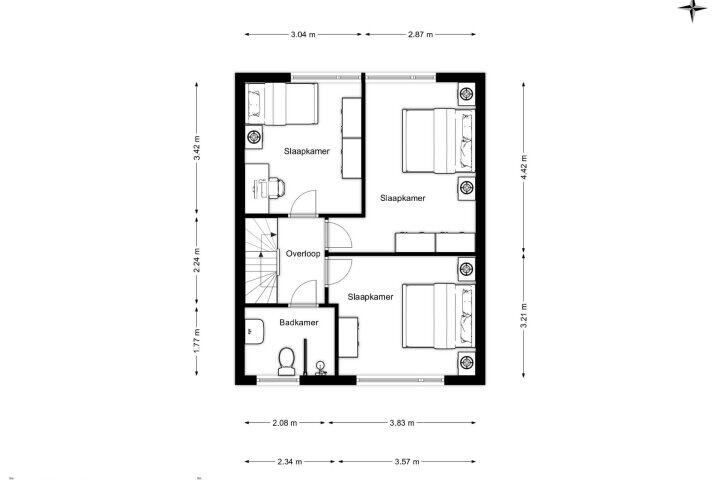 Plattegrond – Jansoniusstraat 36, Drachten