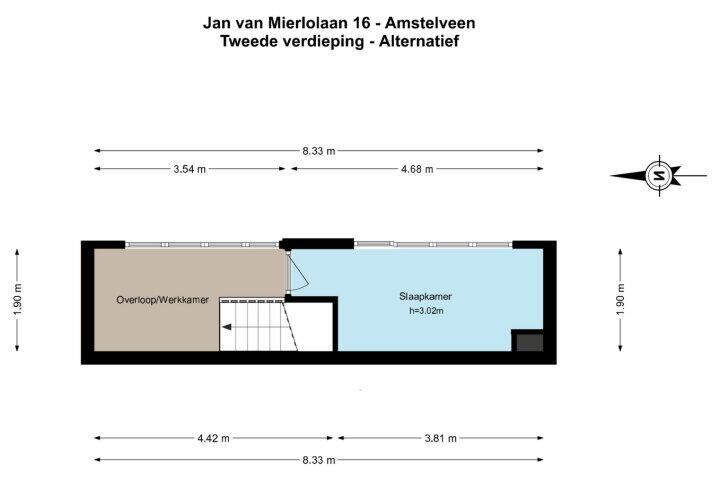 Plattegrond – Jan van Mierlolaan 16, Amstelveen
