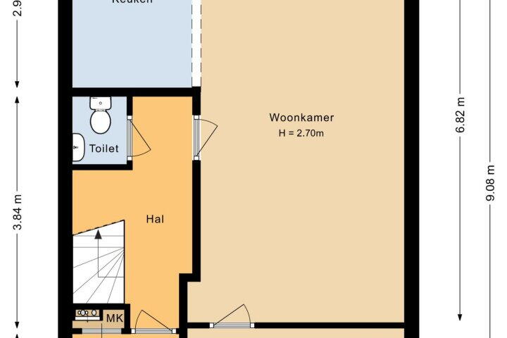 Plattegrond – Jan van Scorelkade 61, Alkmaar