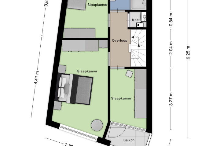 Plattegrond – Jasmijnberg 87, Roosendaal