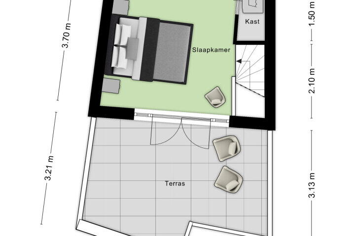 Plattegrond – Jasmijnberg 87, Roosendaal