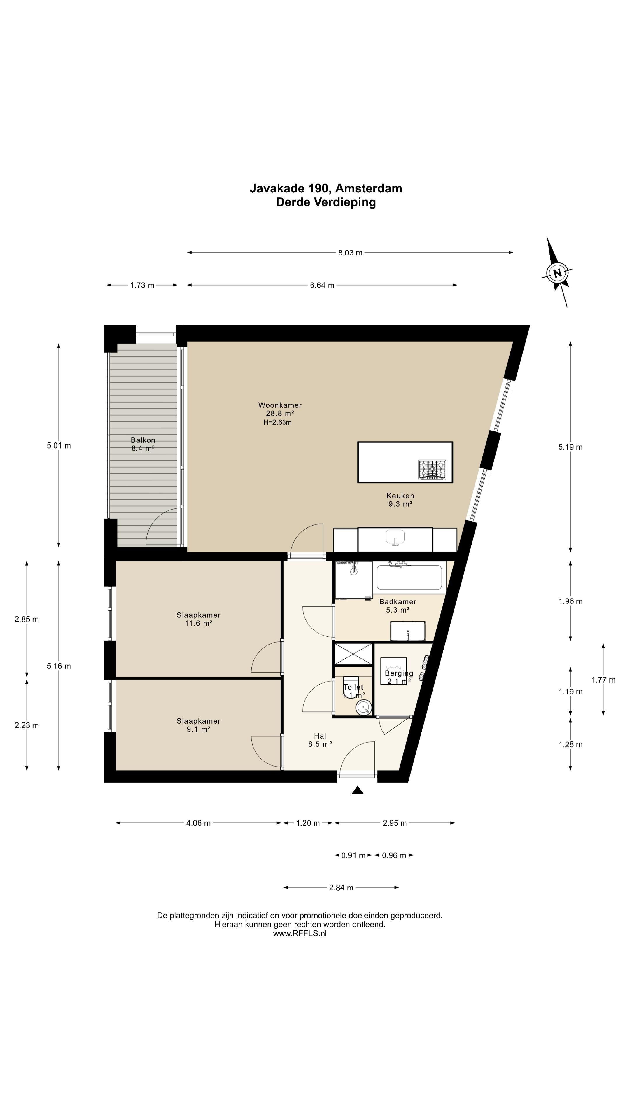 Plattegrond 1 - Javakade 190, Amsterdam