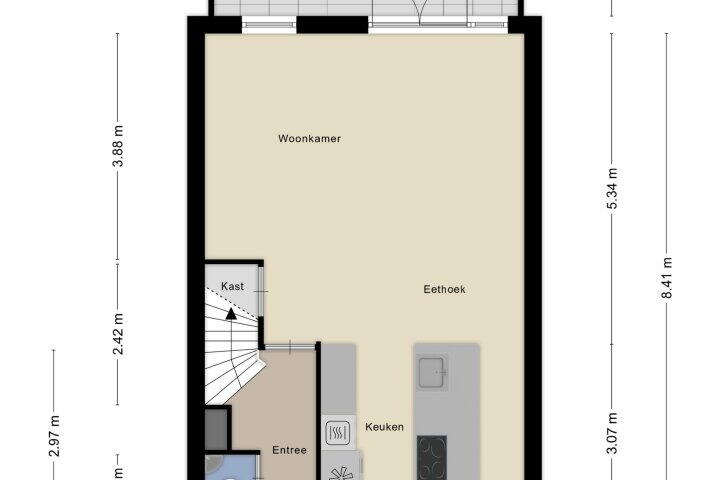 Plattegrond – J.B. Bakemaweg 52, Almere