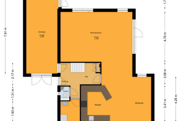 Plattegrond – Jean Gabinplantsoen 11, Almere