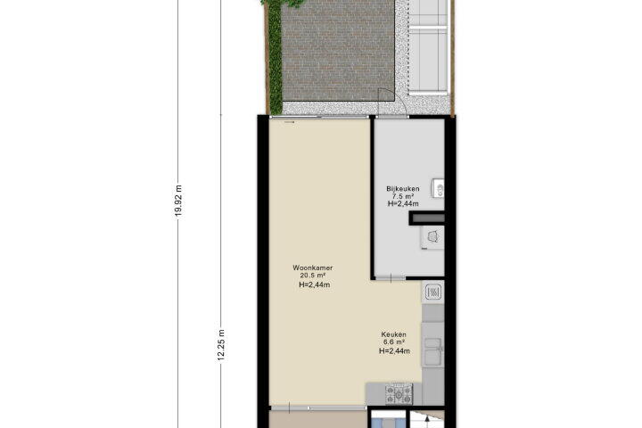 Plattegrond – Jekerstraat 37 K, Maastricht