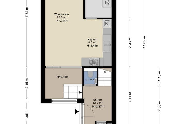 Plattegrond – Jekerstraat 37 K, Maastricht