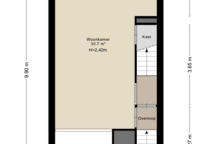Plattegrond – Jekerstraat 37 K, Maastricht