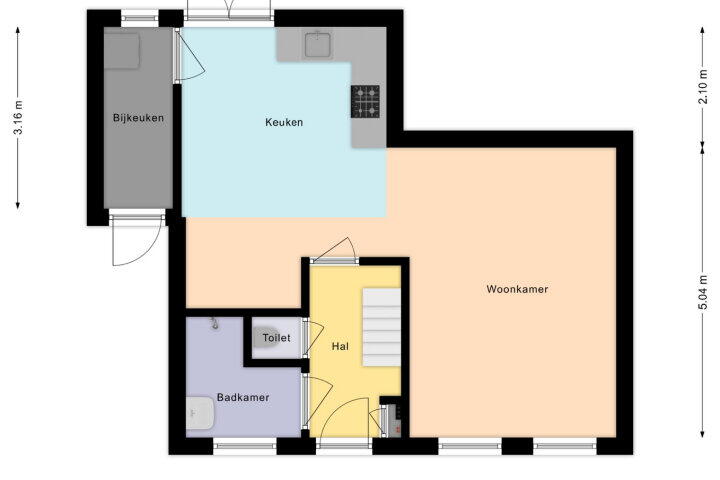 Plattegrond – Jeltewei 72, Hommerts