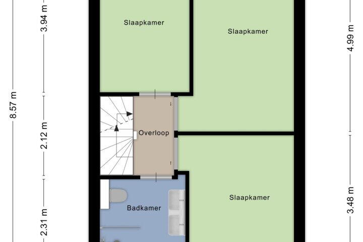 Plattegrond – Jeltje de Bosch Kemperstraat 15, Alphen aan den Rijn