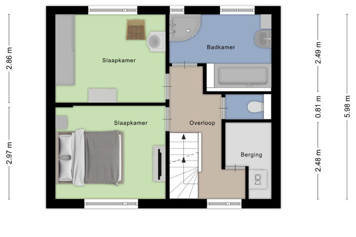 Plattegrond – Jeroen Boschstraat 3, Vlijmen