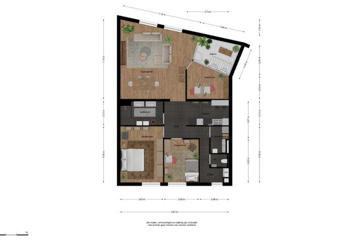 Plattegrond – J.F. Kennedylaan 8, Breda