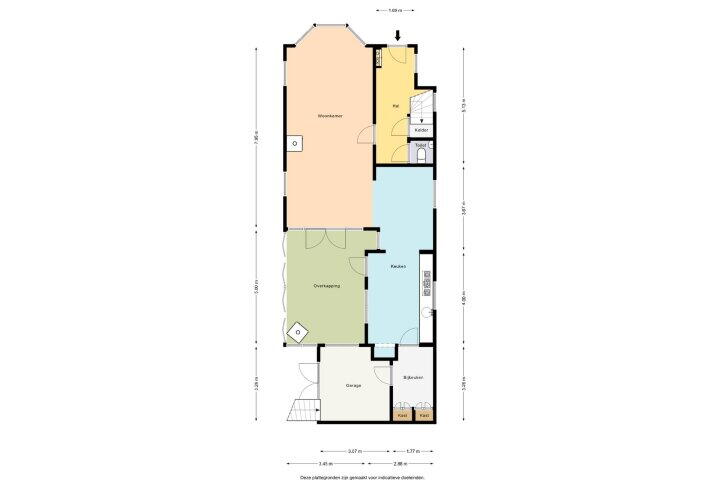 Plattegrond – J H Kruisstraat 13, Heerenveen