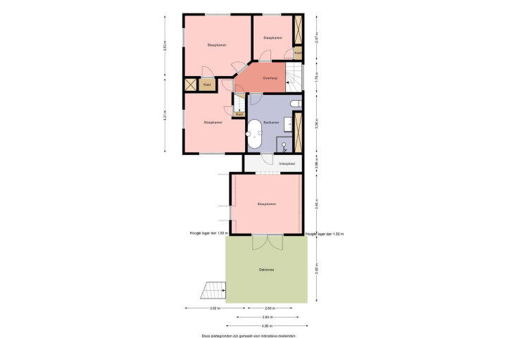 Plattegrond – J H Kruisstraat 13, Heerenveen
