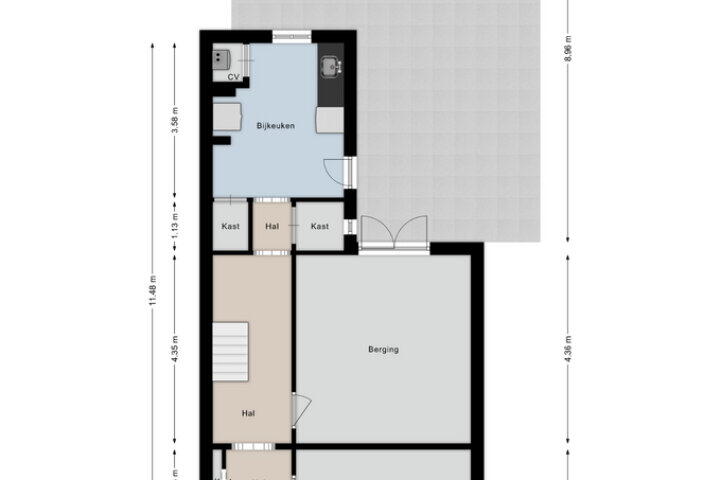 Plattegrond – J H Tromp Meestersstraat 23, Steenwijk