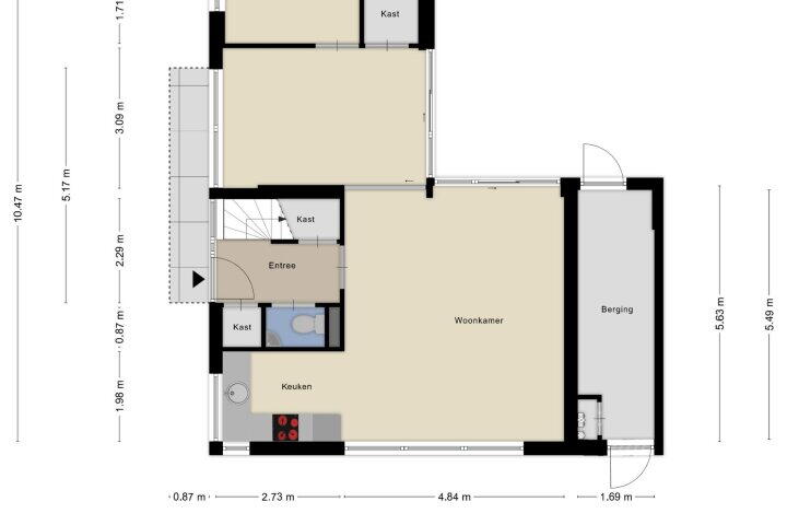 Plattegrond – J.J. Slauerhoffstraat 132, Almere