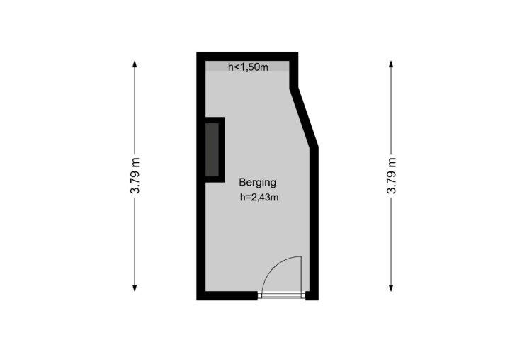 Plattegrond – Joan Melchior Kemperstraat 109 2, Amsterdam