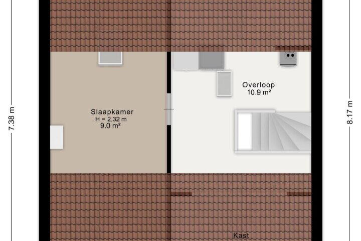 Plattegrond – Johan de Wittstraat 19, Veghel