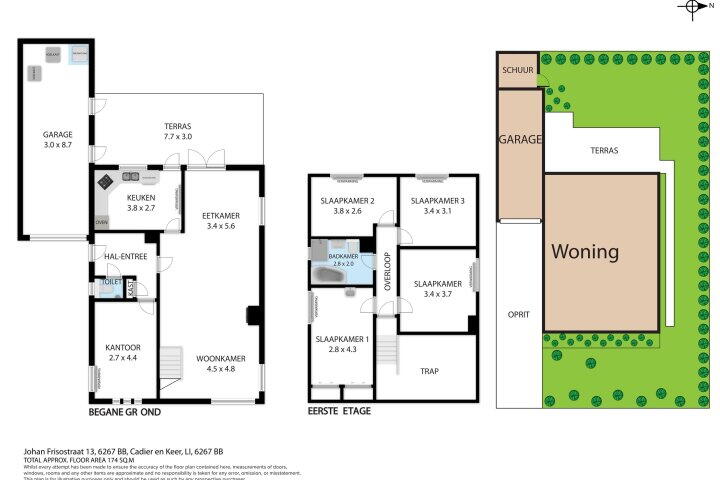 Plattegrond – Johan Frisostraat 13, Cadier en Keer