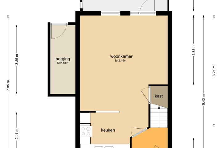 Plattegrond – Johannes Kamphuisstraat 1, Vriezenveen