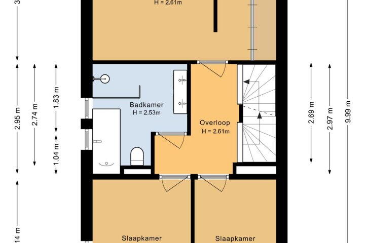 Plattegrond – Johannes Vermeerstraat 19, Raamsdonksveer