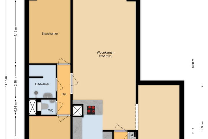 Plattegrond – Jonkerbos 76, Zoetermeer