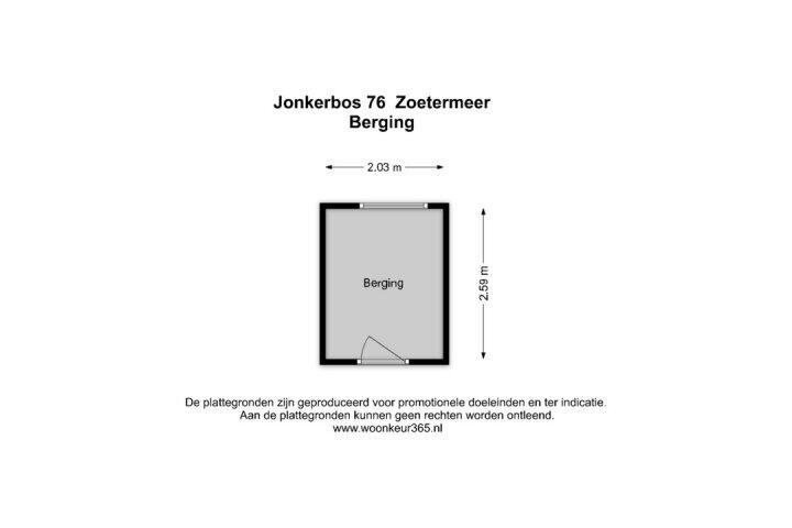 Plattegrond – Jonkerbos 76, Zoetermeer