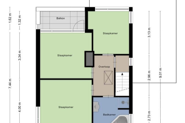 Plattegrond – Jonkerveld 170, Uden