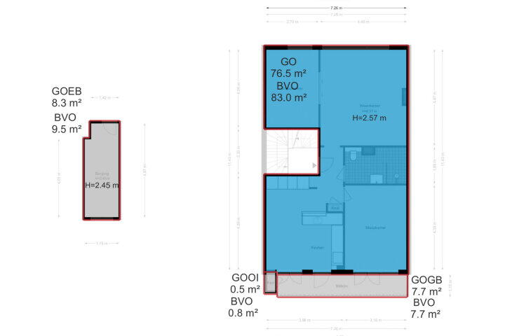 Plattegrond – Joos Banckersweg 6 1, Amsterdam
