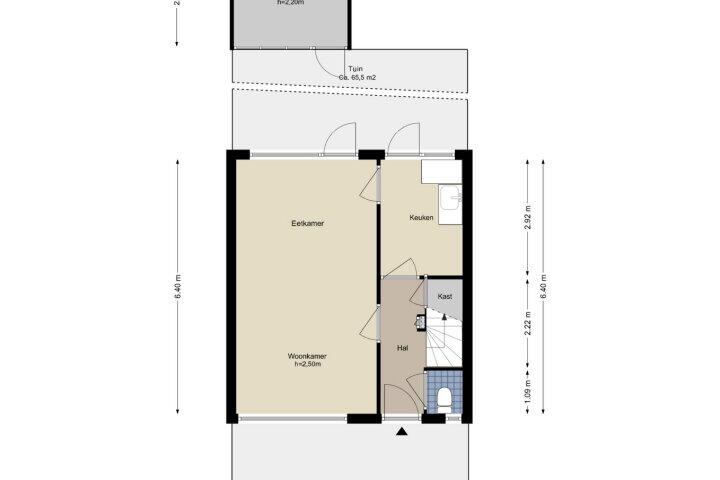 Plattegrond – Joost van den Vondellaan 4, Uithoorn
