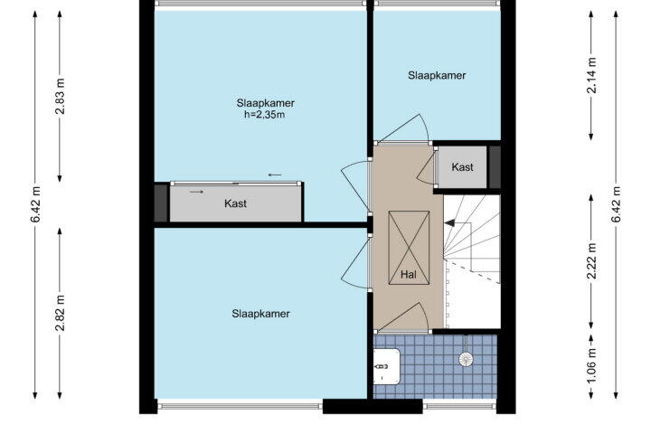 Plattegrond – Joost van den Vondellaan 4, Uithoorn