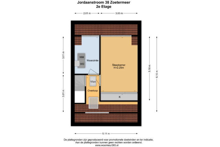 Plattegrond – Jordaanstroom 38, Zoetermeer
