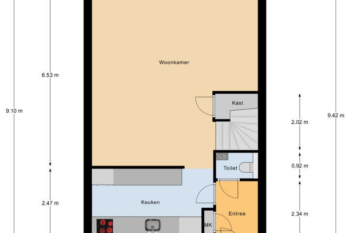 Plattegrond – Jordaenslaan 65, Vlissingen