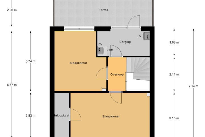 Plattegrond – Jordaenslaan 65, Vlissingen