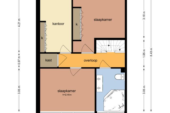 Plattegrond – Jourestraat 24, Arnhem
