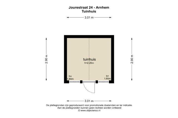 Plattegrond – Jourestraat 24, Arnhem