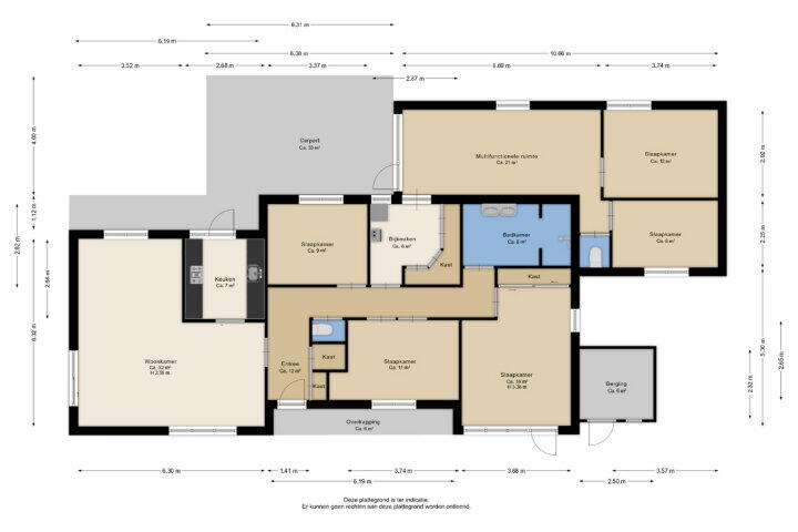 Plattegrond – Jozef Israëlsstraat 8, Hoogeveen