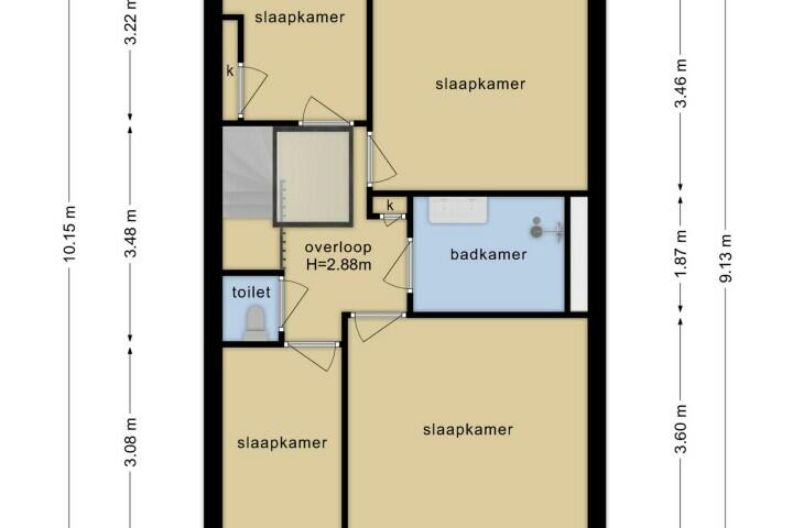 Plattegrond – Jozef Israëlsstraat 60, Nijmegen